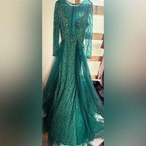 Emerald Sequin Wedding Dress